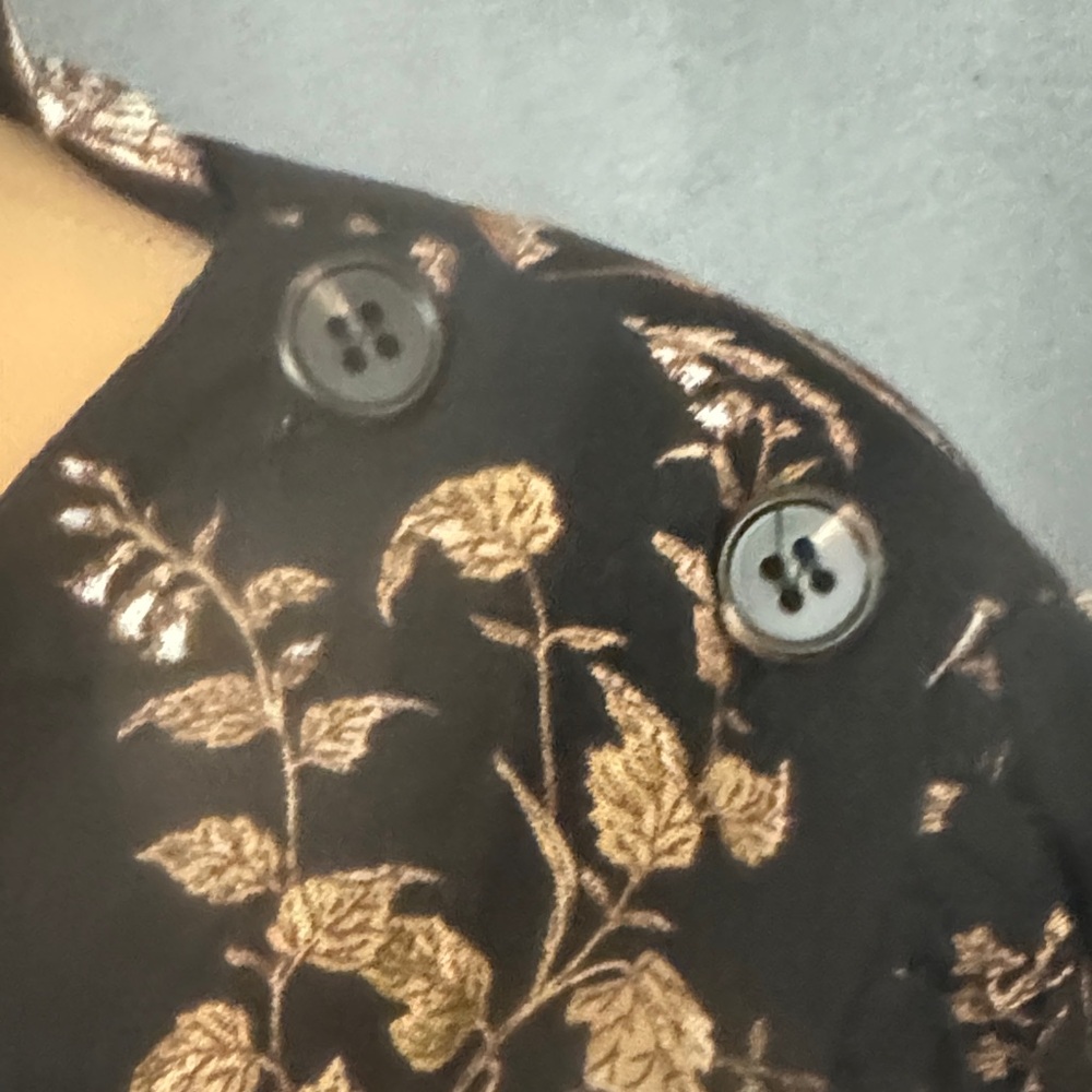 Disturbia Black Dress with Floral and Mushroom Print - Picture 5 of 15
